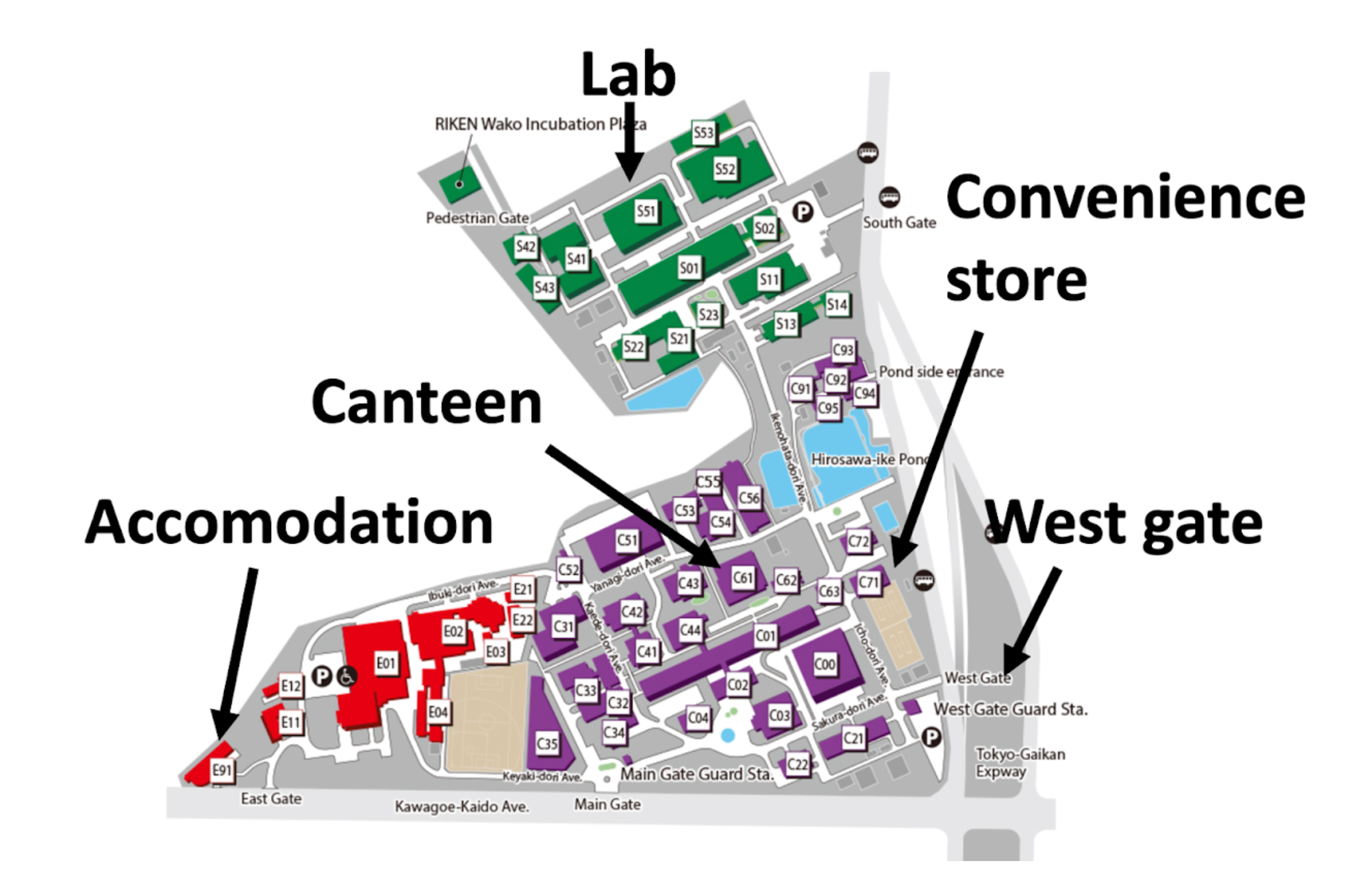 RIKEN Wako Campus Map
