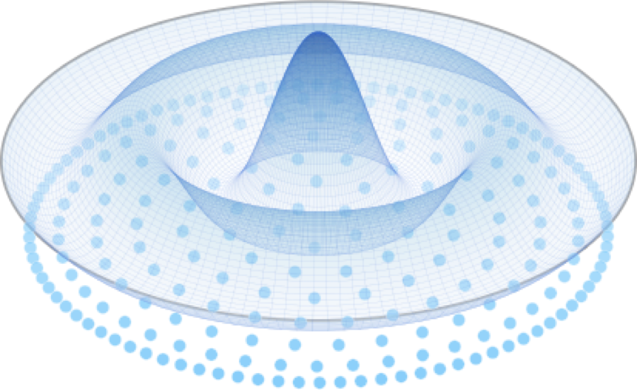 Strong coupling between collective electron oscillations and photons in vacuum